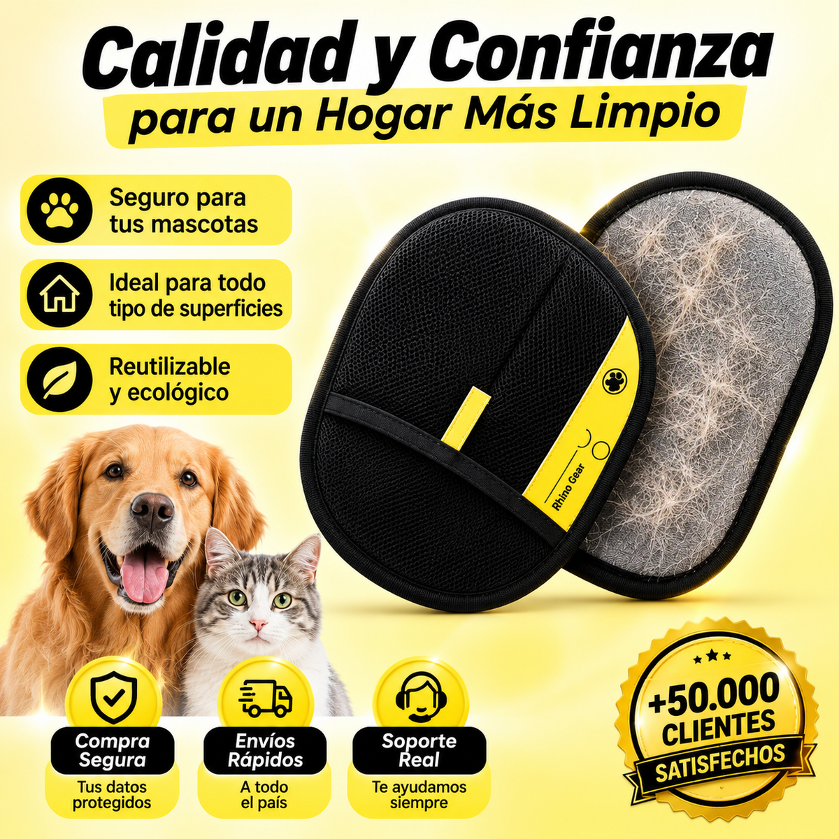 PetGlove Pro™- PACK 2 Guante Removedor Pelo 2 En 1