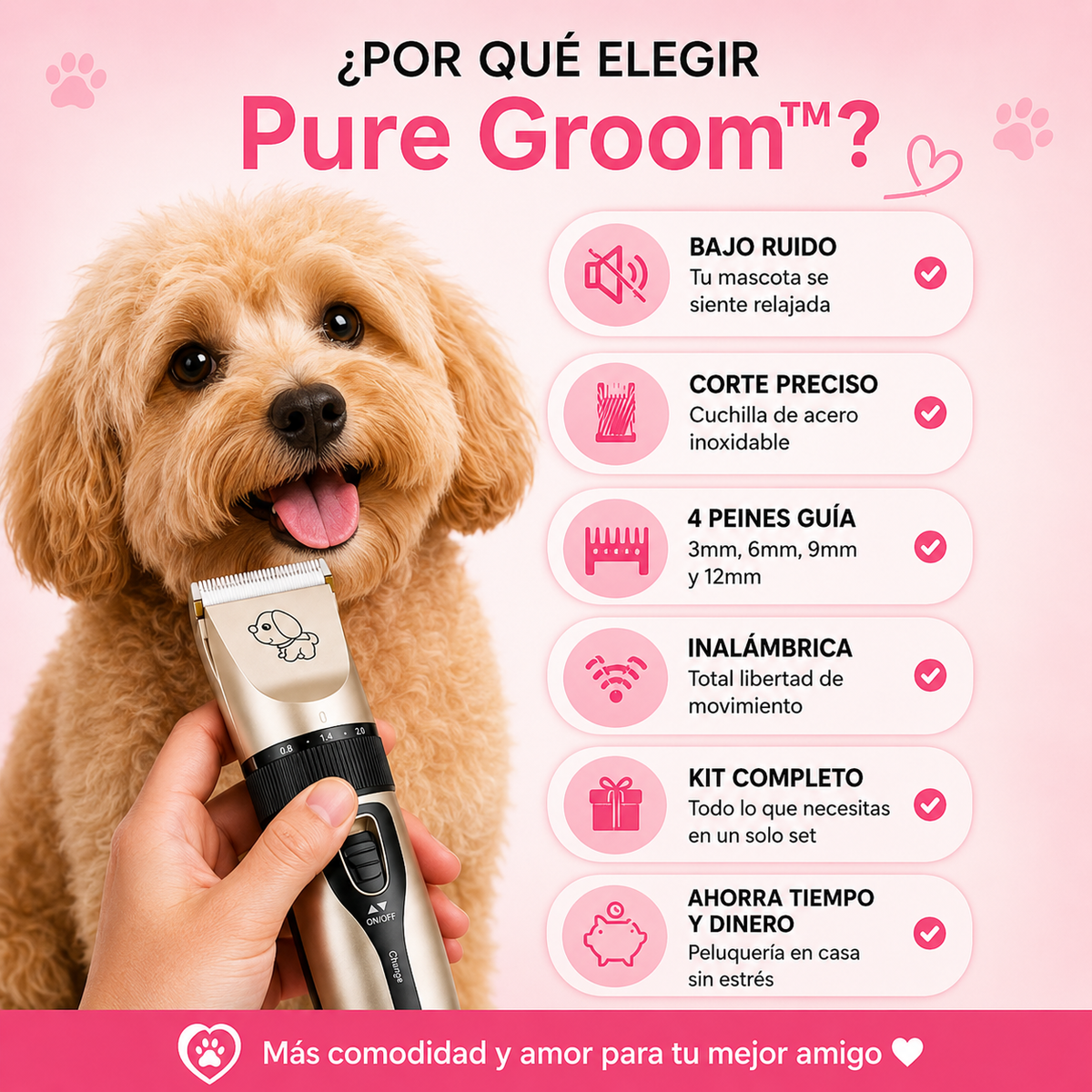 Pure Groom™-Cortadora inalambrica de tu mascota