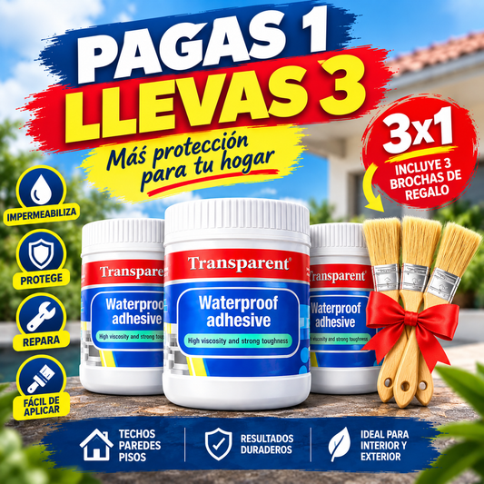 Sellador Impermeable 3×1 – Repara Filtraciones Fácilmente