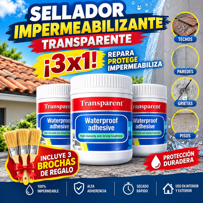 Sellador Impermeable 3×1 – Repara Filtraciones Fácilmente