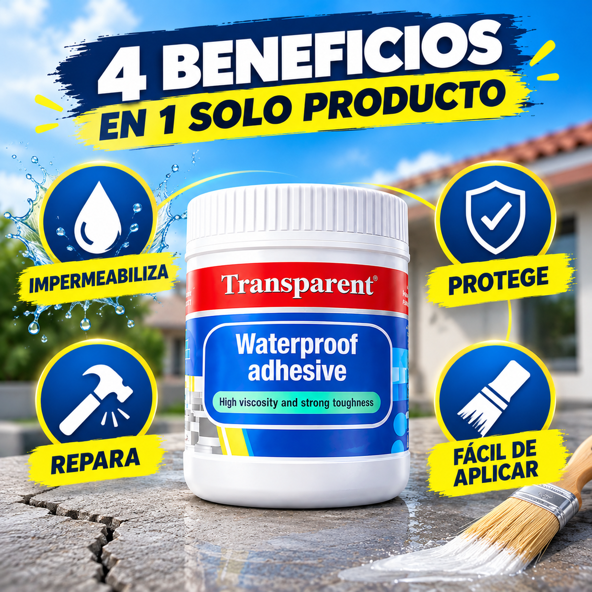 Sellador Impermeable 3×1 – Repara Filtraciones Fácilmente