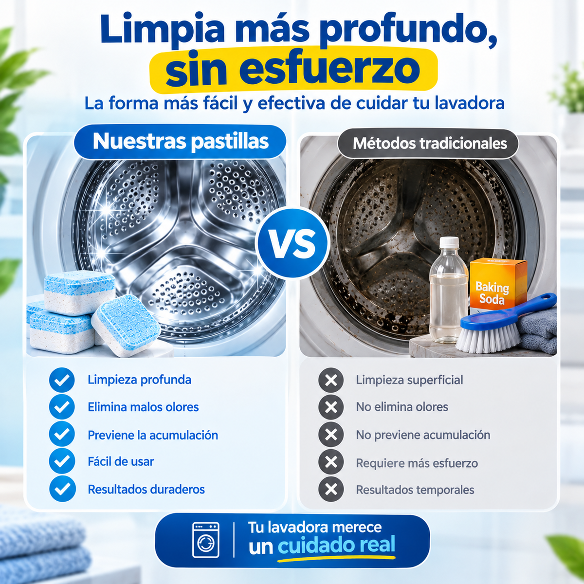 Pack De 12 Pastillas Limpia Lavadora