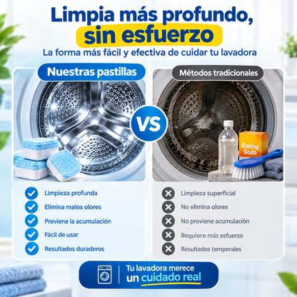 Pack De 12 Pastillas Limpia Lavadora