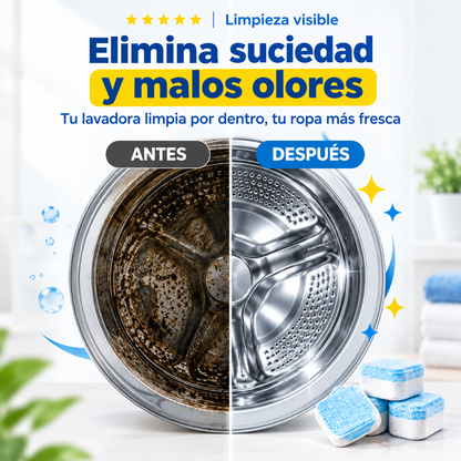 Pack De 12 Pastillas Limpia Lavadora